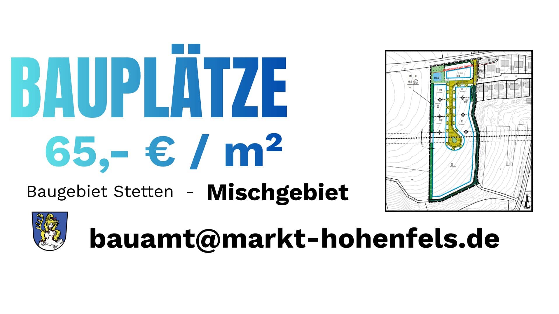 Bauplätze Stetten 65,- Bild 1. Seite
